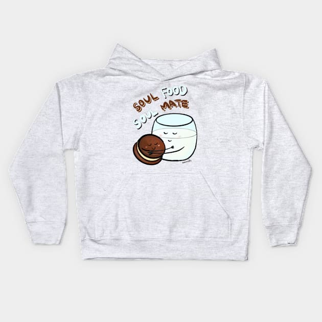 Cookie and Milk - Soul Food, Soul Mate Kids Hoodie by Snacks At 3